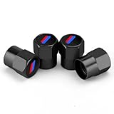 Generic Car Wheel Tire Valve Stem Caps Valve Covers Compatible with BMW M 3 5 7 X1 X3 M3 M5 X1 X5 X6 Series (Black)