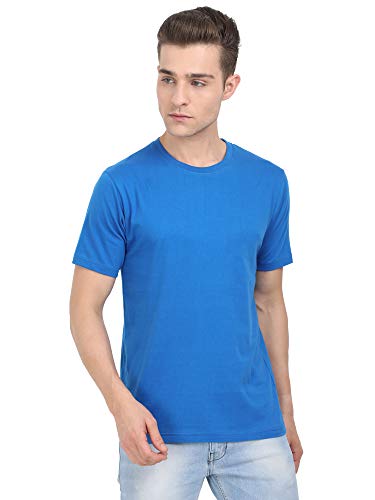 Image of FLEXIMAA Men's Cotton Round Neck Plain Half Sleeve T-Shirt