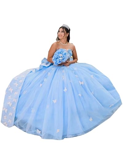 Modern Ball Gown Quinceanera Prom Formal Dresses Cocktail Homecoming Charro XV with Pink Butterfly