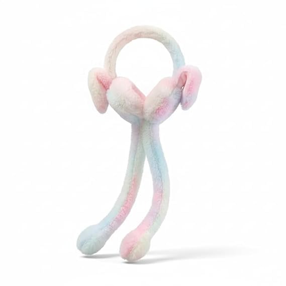 White Solid Winter Earmuffs for Women and Girls – Soft Plush Fleece Ear Warmers, Lightweight Cold Weather Ear Protection for Outdoor Walking, Travel, and Daily Use (Pack Of 1)-image-0