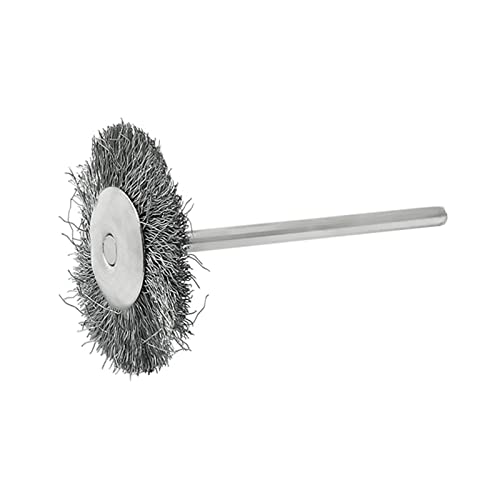 Image of 20Pcs Steel Wire Wheels T-Shape Wire Wheel Brushes with 3 /32 inch (2.35mm) Shank for Rotary Tool, Polish Cleaning Tool, 1 Inch Dia.