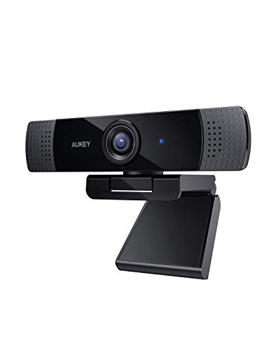AUKEY FHD Webcam, 1080p Live Streaming Camera with Stereo Microphone, Desktop or Laptop USB Webcam for Widescreen Video Calling and Recording (Renewed)