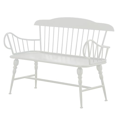 Banc de jardin résistant aux intempéries blanc et noir