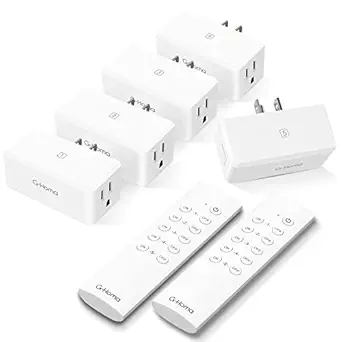 G-Homa Wireless Remote Outlet Kit (5 Pack) with 2 Remotes