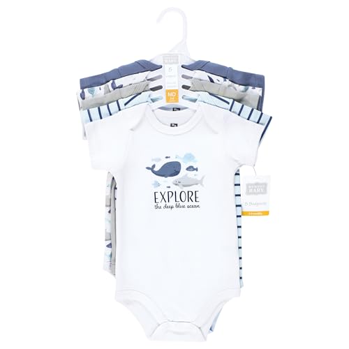 Image of Hudson Baby Unisex Baby Cotton Bodysuits 5-pack