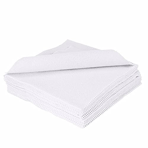 FabricLA Acrylic Felt Fabric - Pre Cut 4" X 4" Inches Felt Square Sheet Packs - Use Felt Sheets for DIY Craft, Hobby, Costume and Decoration - White - 42 Pieces