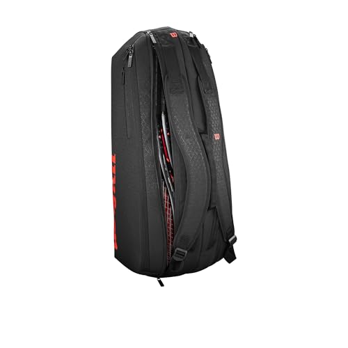 WILSON Clash V3 Super Tour Tennis Racket Bag - Black/Infrared, Holds up to 6 Rackets by WILSON - Image 4