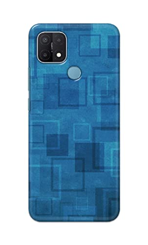 Image of Printed Hard Back Cover Case for Oppo A15 | Oppo A15s Back Cover (Plain Azure Blue) -1302