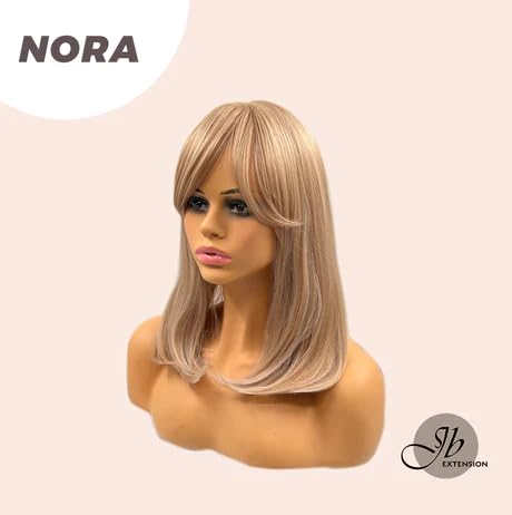 Miniatura 7 de Peluca rubia lacia NORA con flequillo, pelucas de cabello largo sin pegamento para mujer, pelucas sintéticas naturales para uso diario (pelucas de