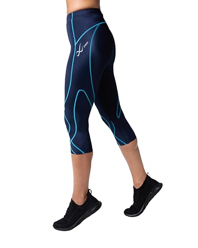 CW-X Women's Stabilyx Joint Support 3/4 Compression Tight, Legging Capris for Running and Recovery, 1258062