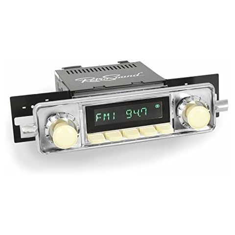Retro Manufacturing HI-304-68-78 Hermosa Direct-Fit Radio for Classic Vehicle (Face & Ivory Buttons and Faceplate) Cover