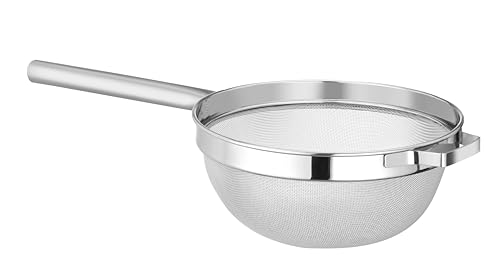 HENDI Passiersieb, Feinmaschiges Seiher, mit zusätzlichem Griff, robuster Griff, Sieb, Küchensieb, Edelstahlsieb, Suppensieb, Grossküchensieb, ø260x(H)111mm, Edelstahl
