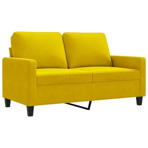 KATERYY 2-Sitzer-Sofa Gelb 120 cm Samt Möbel Wohnzimmer – Bild 3