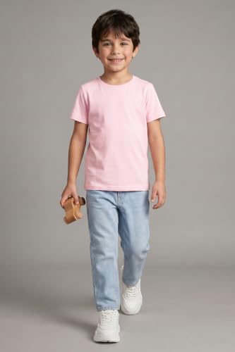 Image of Allen Solly Boys' Crew Neck T-Shirt | Stag Logo | Cotton | Regular Fit | Everyday Kids Casual Wear