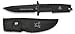 K25 K25-31910 - Cuchillo Mango de Goma. Hoja baño de Titanio. 12 cm. Funda de Nylon - Herramienta para Caza, Pesca, Camping, Outdoor, Supervivencia y Bushcraft