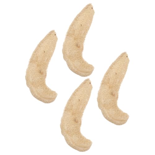 HEANUJJ 4 Piezas Esponja Lufa Natural para Cocina y Baño Esponja Vegetal Orgánica Duradera Multipropósito Compacto sin Olor para Limpieza de Platos y Fregaderos