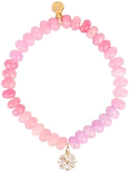 BuDhaGirl Pansy Beaded Bracelet - Light Pink