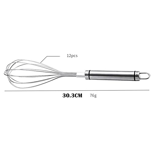 304 frullino per Uova Manuale in Acciaio Inox da Cucina per Uso Domestico Crema per Uova per Inviare Strumenti di Cottura Piccolo Bastoncino per mescolare
