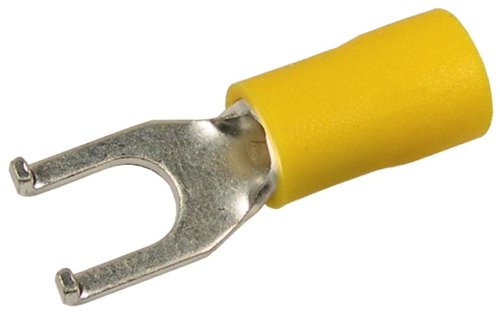 Pico 1934D 12-10 AWG(Yellow) Flared Vinyl Insulated Electrical Wiring #8 Flanged Spade Terminals 9 Per Package