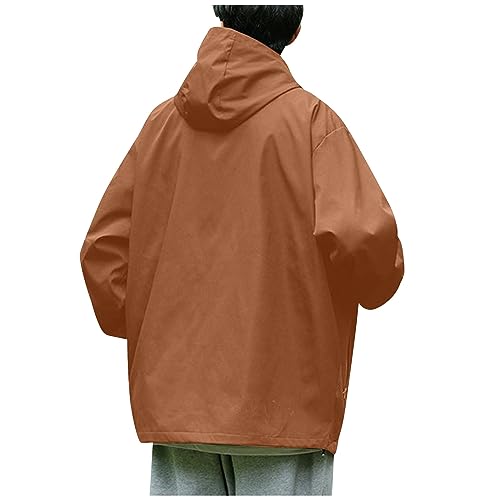 Ymosrh Men's Jacket Waterproof Rain Lightweight Hooded Shell for Travel Hiking Golf Raincoats with Hood, M-5XL3