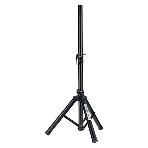 Pronomic SPS-5S Soporte para Cajas de Acero - Soporte Bajo de Acero - Ideal para Line Arrays, Monitores y Amplificadores Acústicos - Altura de 67 a 120 cm - Solo 1,8 kg de Peso - Negro