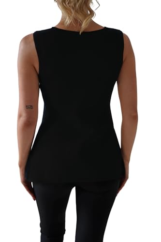 Womens Sweater Vest Button Down Sleeveless Cardigan Sweater 2025 Summer Trendy Casual Knit Tops3