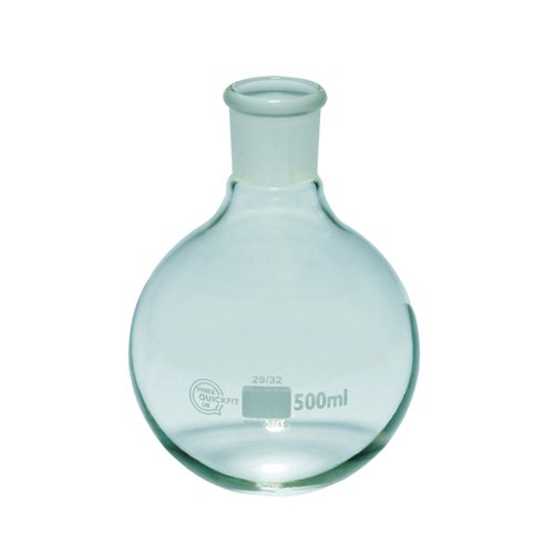 Science2education Qfr503s Flasque de fond rond, manche courte, 24/29 Douille Cover