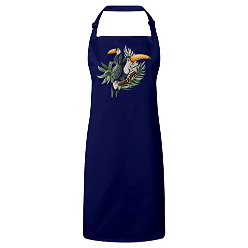 Tablier cuisine navy toucan idéal pour vos barbecues et repas de famille