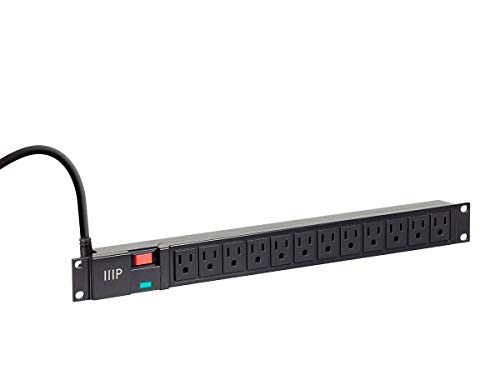 Monoprice 140001 unité de distribution d'énergie noir pour rack - 2