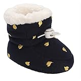 [Panegy] 赤ちゃん 靴 もこもこ 綿入れ 暖かい ベビー スノーブーツ シューズ 滑り止め ファーストシューズ 歩行練習 出産祝い 新生児 部屋着 雪遊び 冬 幼児 プレゼント お出かけ 柔らか 軽量 紺 12.0cm