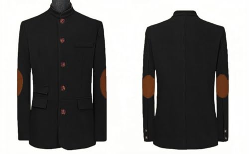 Men's Vintage Suede Blazers Retro Single Breasted Suit Jacket Casual Sports Coat2