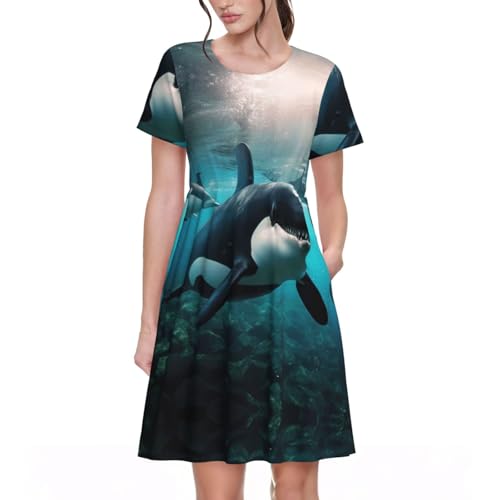 Robe d'été fluide épaulards contre la chaleur estivale