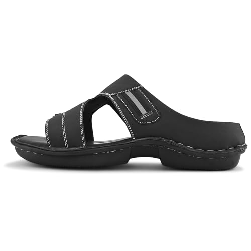 Image of Centrino Sandal for Men | Grip Insole for Stability | slippers /sliders for men |mens sandals casual | sandals for men | Modern Look with Straps | Comfortable Footwear (9266)