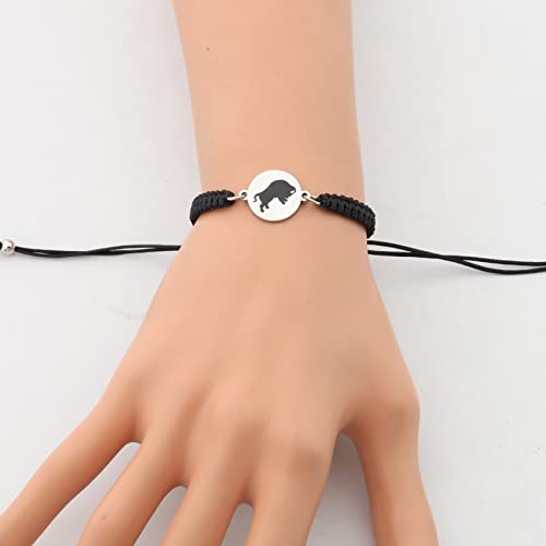 MAOFAED Buffalo Gift Buffalo Spirit Strength Abundance Gratitude Buffalo Bracelet for Men Women4
