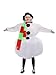 Qshine Christmas Inflatable Snowman Cosplay Costume Party Fancy Dress Blow Up Body Suit Jumpsuit Adult (Adult)