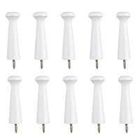 MOROBOR 10PCS White Wooden Shaker Pegs, 3.15 Inch Shaker Peg with Screws, Unfinished Wood Shaker Racks for Hanging Clothes Hats Towel Paint DIY