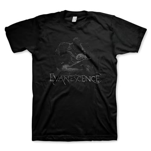 Evanescence Men's Angel Statue T-Shirt Black Small | Officially