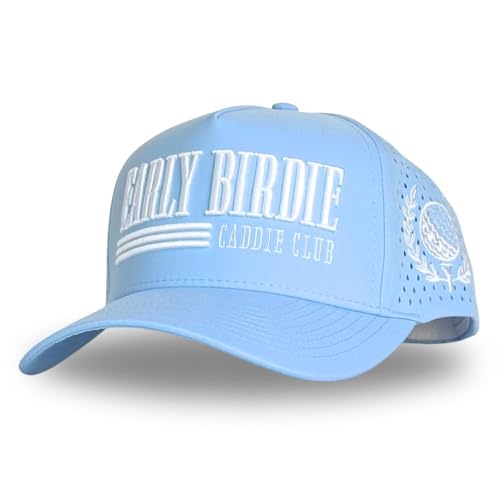 Image of CITRUSY Athletic Trucker Golf Hat | Performance Mens 5 Panel Cap | Cool Breathable Waterproof Workout Running Snapback
