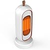Calefactor Bajo Consumo, 800/1300W Radiador Eléctrico Portátil con PTC, 2 Niveles de Calor y Protección Contra Sobrecalentamiento - Ideal para Sala de Estar, Dormitorio y Oficina