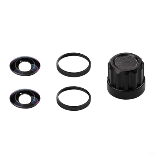 Juego de lentes intercambiables para Insta360 X5, kit de actualización profesional de lente de cámara de vidrio óptico con herramienta de extracción de anillo de aleación de aluminio, negro (negro)
