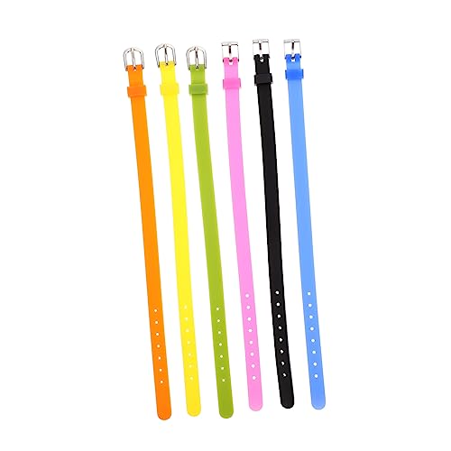 Correas de silicona ajustables impermeables con anillos decorativos para pulseras de reloj