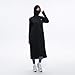 OHRAIN Long Sleeve Sun Skin Coat for Women UPF 50+ UV Protection Long Hoodide Full Zip Cooling Trench Outdoor Hiking SLC3M384 (Black)