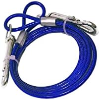 Vsorce4u 1 x 6ft Blue Pet Tie out Cable Dog Puppy Garden Camping Outdoor Tie Out Lead Leash Extension Wire Cable