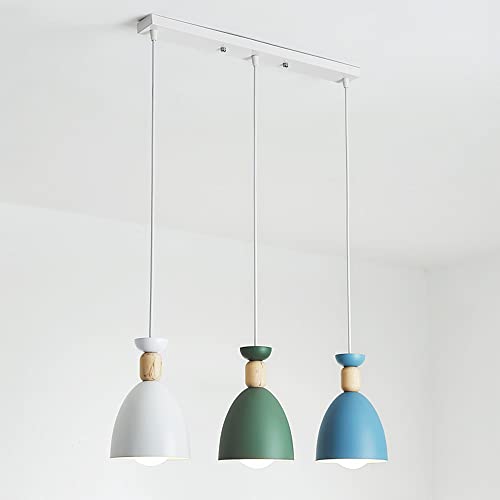 Luz Colgante de Comedor de Comedor nórdico 3 luz, luz Colgante de LED de Alambre de Hierro Forjado Minimalista Moderno, Accesorio de iluminación Decorativa de Techo de Alambre Ajustable de 100 cm