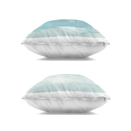 Image of Stupell Industries | Turquoise White Abstract Forms, 18 x 18 Each
