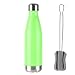 Termos, sportowa butelka termiczna z kolbą, butelka na wodę 500 ml, butelka sportowa, przezroczysta butelka na wodę, miła butelka na wodę, zielona, 500 ml