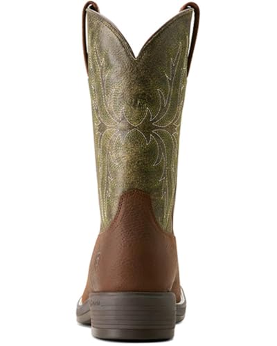 Ariat Mens Ridgeback Embroidered Square Toe Pull On Casual Boots Mid Calf - Brown3