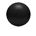 Gloop - Pelota blanda de gimnasia gruesa antipinchazos, pelota de pilates, bandas de resistencia, Unisex, Negro , 25 cm