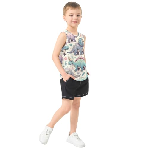 susiyo Dinosaurs Boys Sleeveless Tank Top Girls Athletic T Shirt4