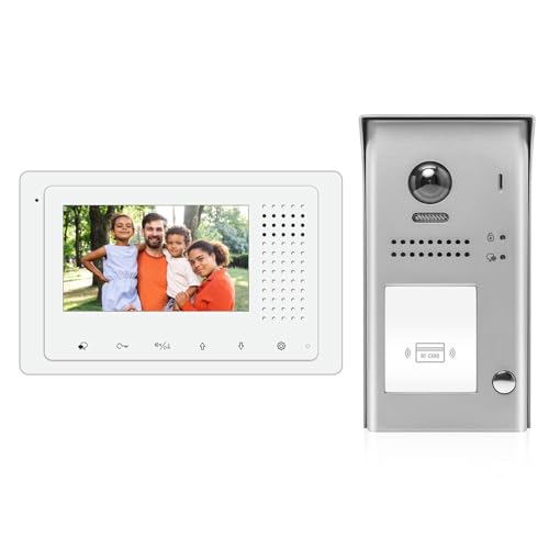 Video Intercom System, DK43311S/ID - 1 Apartment with 1 Color - 4.3 Inch Monitor, 2 Wire Audio/ Video Doorbell Intercom System Entry Kit